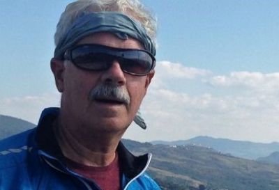 Paul Brissette Cycling on the  tour with redspokes
